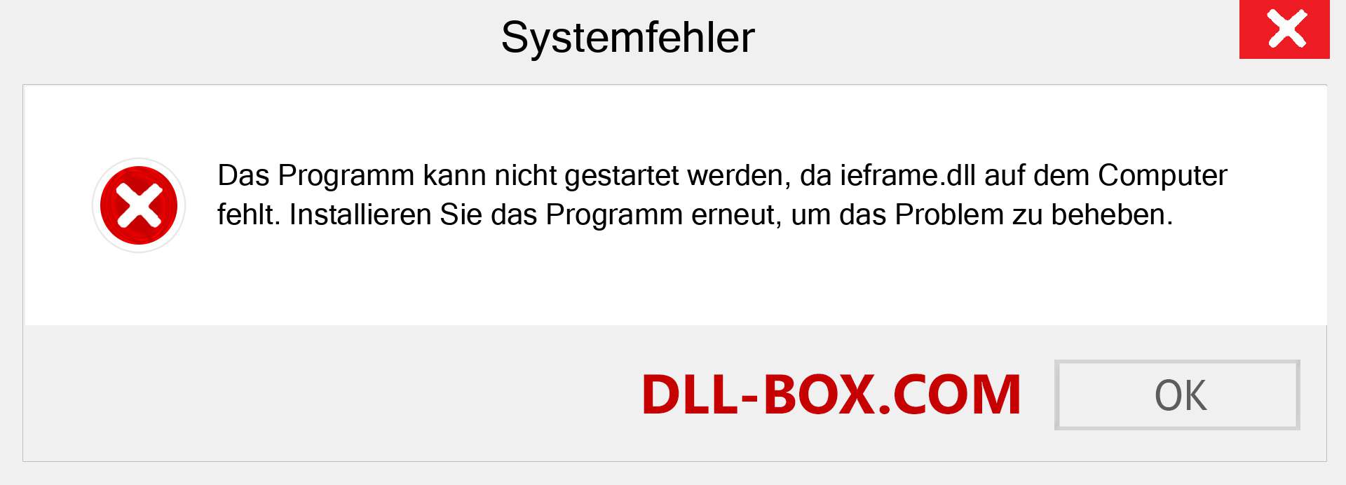 ieframe.dll-Datei fehlt?. Download für Windows 7, 8, 10 - Fix ieframe dll Missing Error unter Windows, Fotos, Bildern