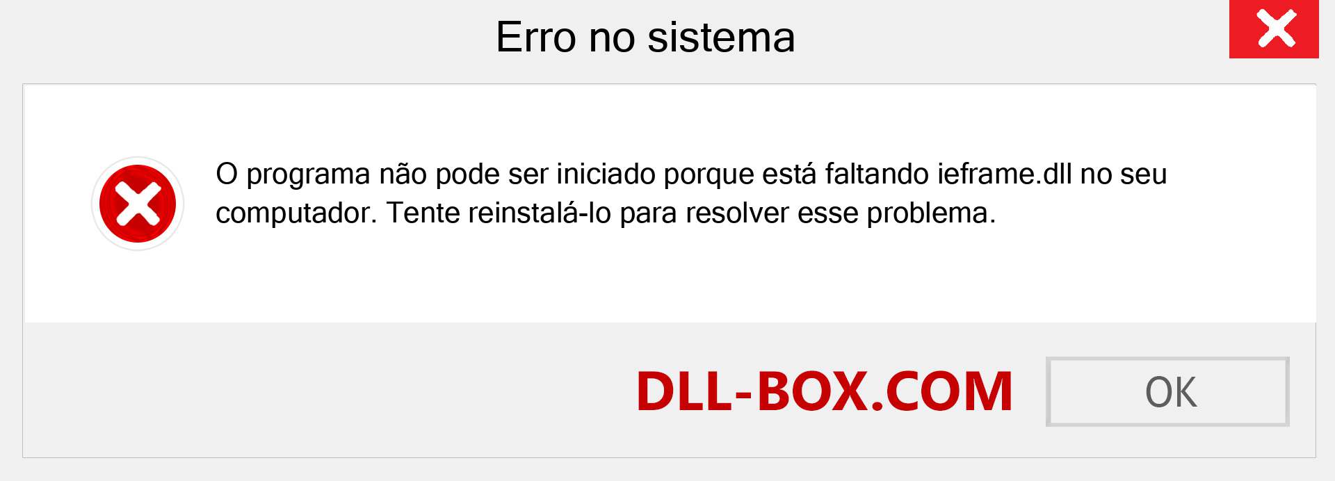 Arquivo ieframe.dll ausente ?. Download para Windows 7, 8, 10 - Correção de erro ausente ieframe dll no Windows, fotos, imagens